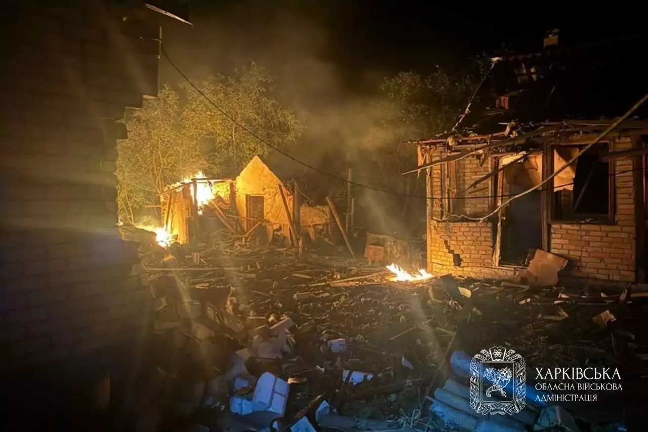 The consequences of the Russian attack on Valky in the Kharkiv region on Jul. 10, 2026